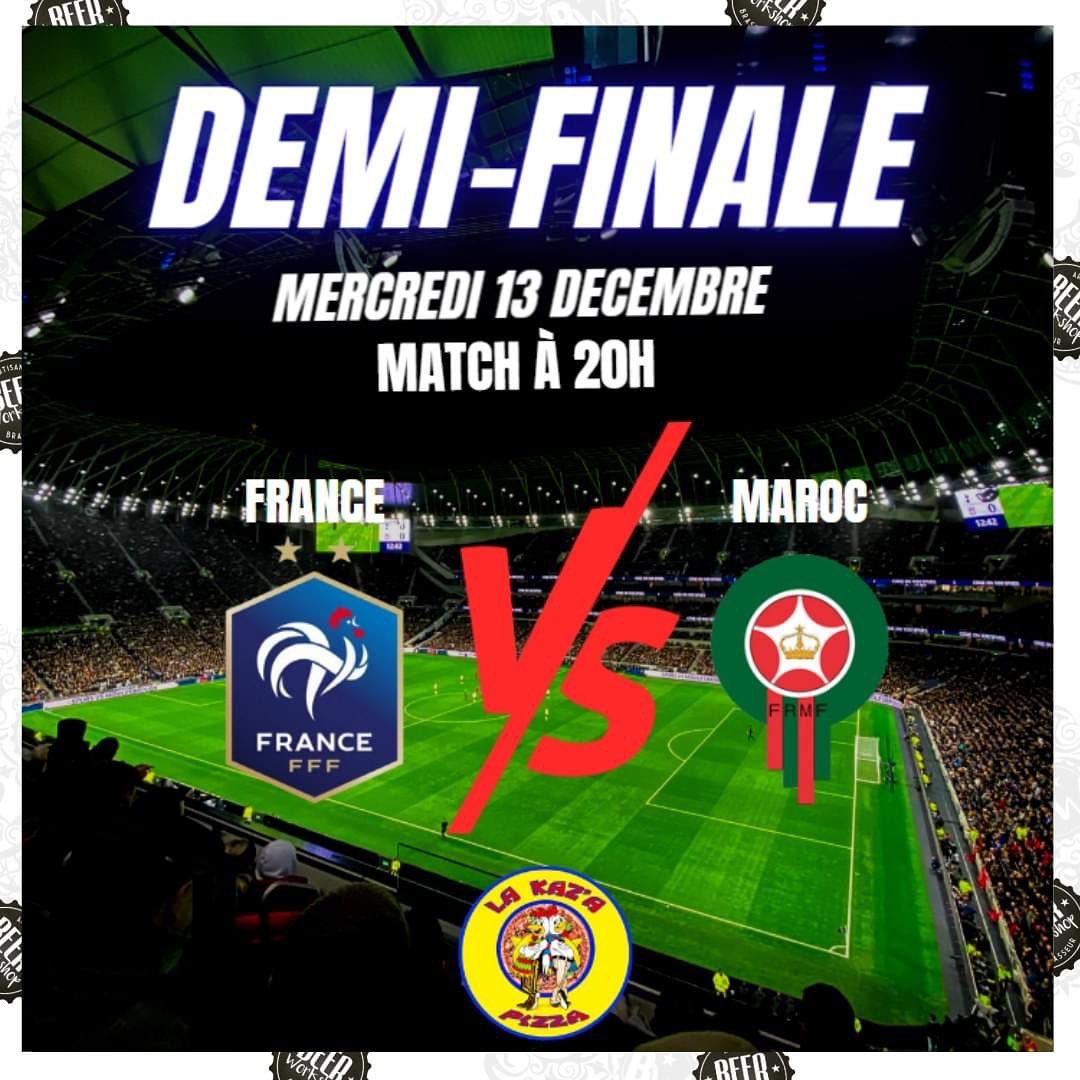 [DEMI-FINALE]

Rendez-vous dans ton BWS de La Roche pour venir soutenir les bleus Mercredi à 20h !🍻
Le food truck LA Kaz’à pizza sera présent pour accompagner ta bonne bière artisanale !!!! 🍕

A mercredi !! 🇨🇵